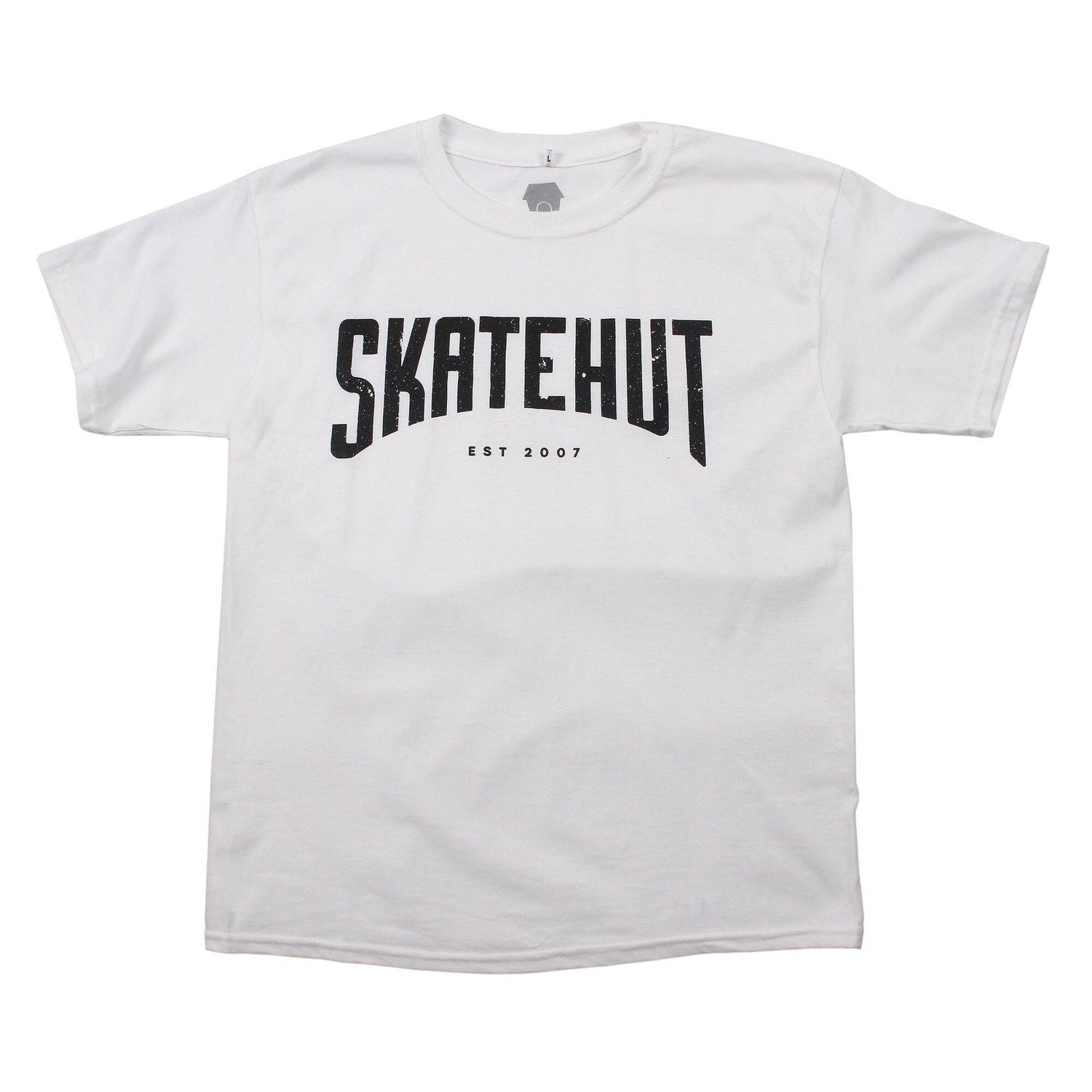 SkateHut Arc Kids T Shirt - White Yth LRG