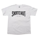 SkateHut Arc Kids T Shirt - White Yth LRG
