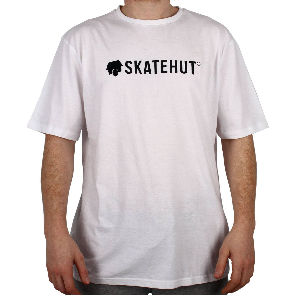 SkateHut Script T Shirt - White/Black