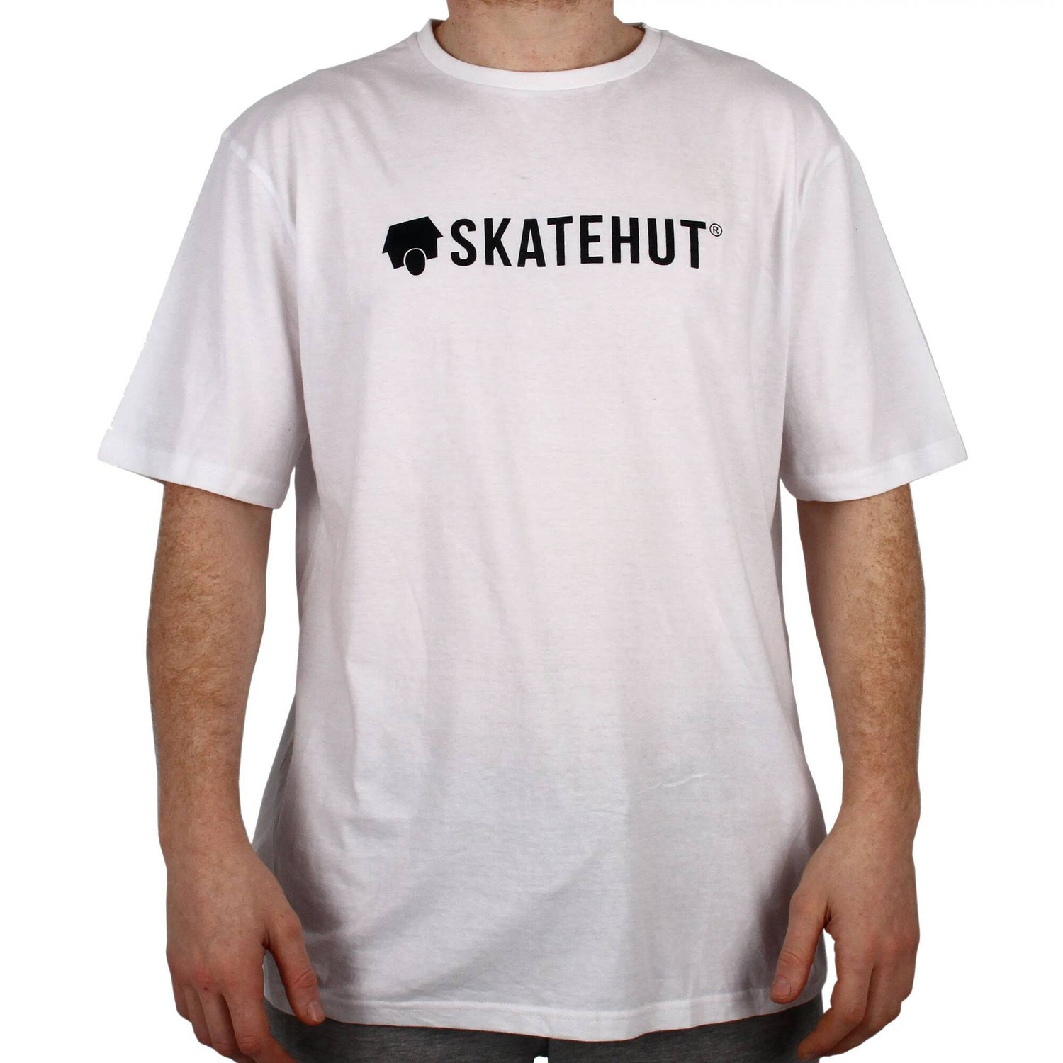 SkateHut Script T Shirt - White/Black