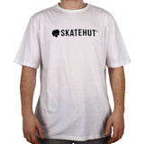 SkateHut Script T Shirt - White/Black