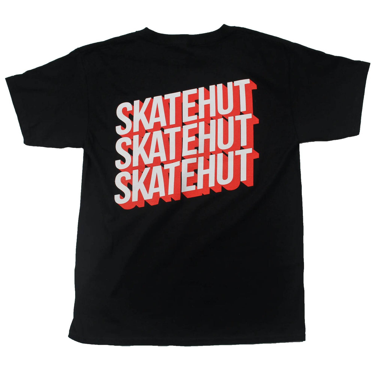 SkateHut 3D Stacked Kids T Shirt - Black