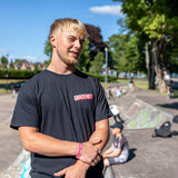 SkateHut 3D Stacked T Shirt - Black