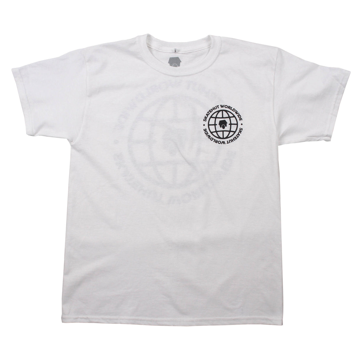 SkateHut Worldwide Kids T Shirt - White Yth LRG