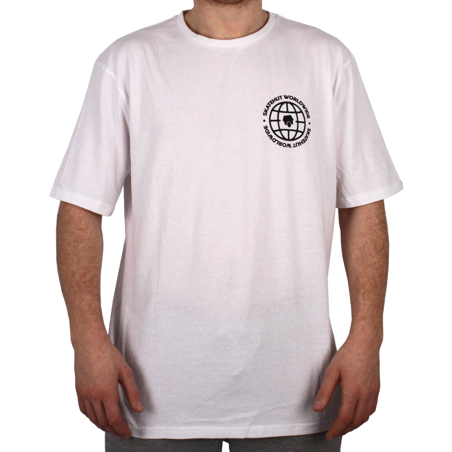 SkateHut Worldwide T Shirt - White Medium