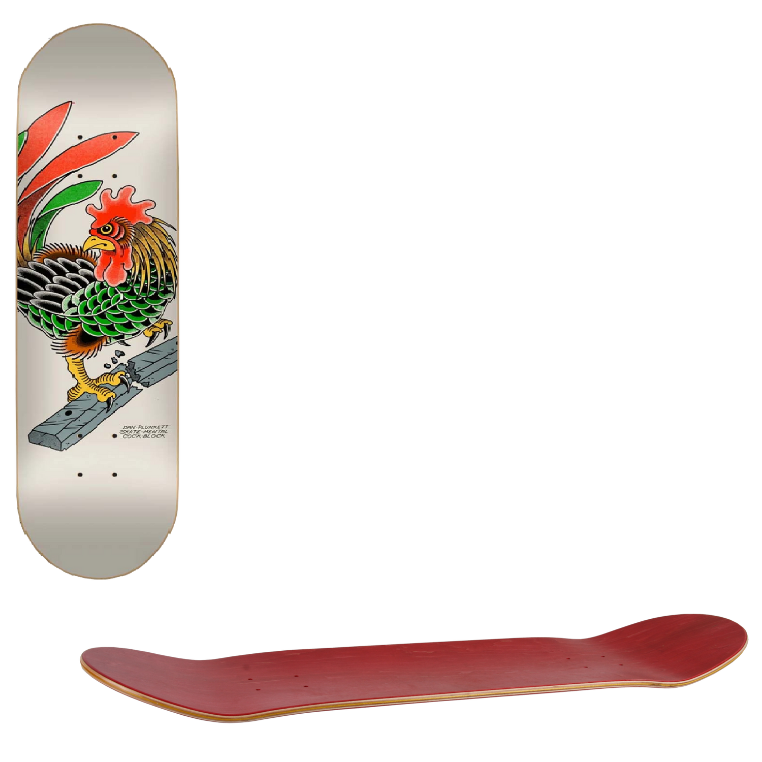 Skate Mental Cock Block Skateboard Deck - Plunkett 8.25"