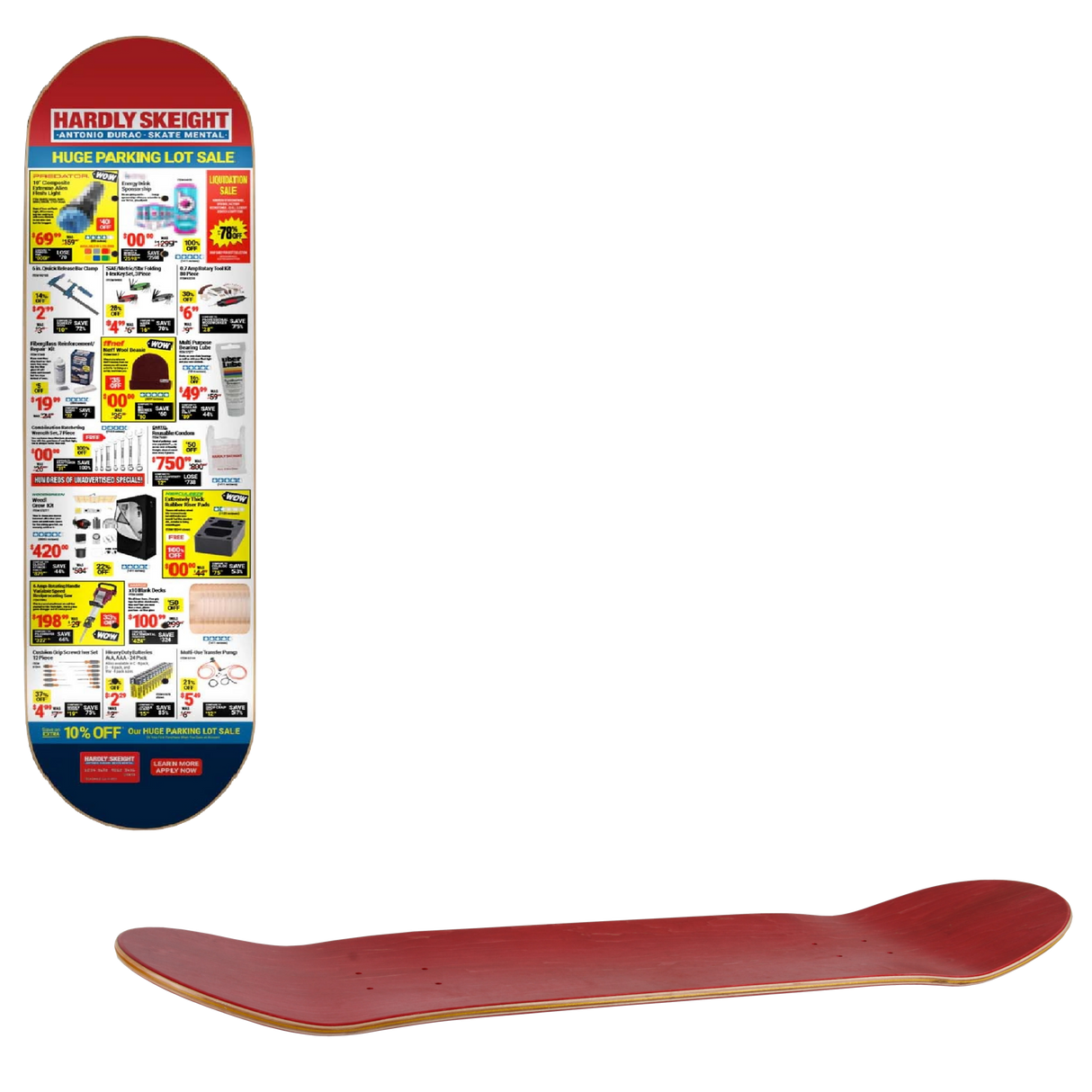 Skate Mental Hardly Skeight Skateboard Deck - Durao 8.38"