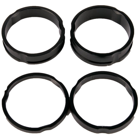SkateHut Aluminium 6061 T6 Headset Spacer Set - Black (Pack of 4)