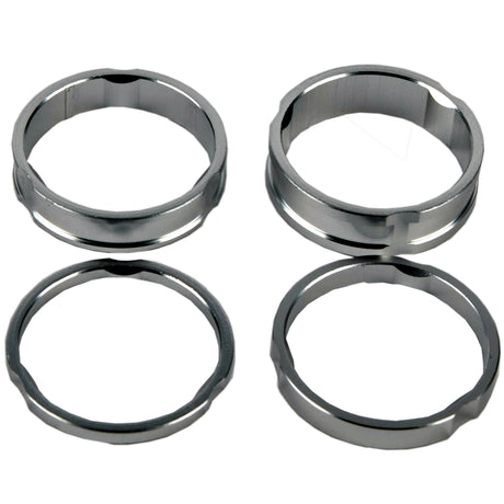 SkateHut Aluminium 6061 T6 Headset Spacer Set - Silver (Pack of 4)