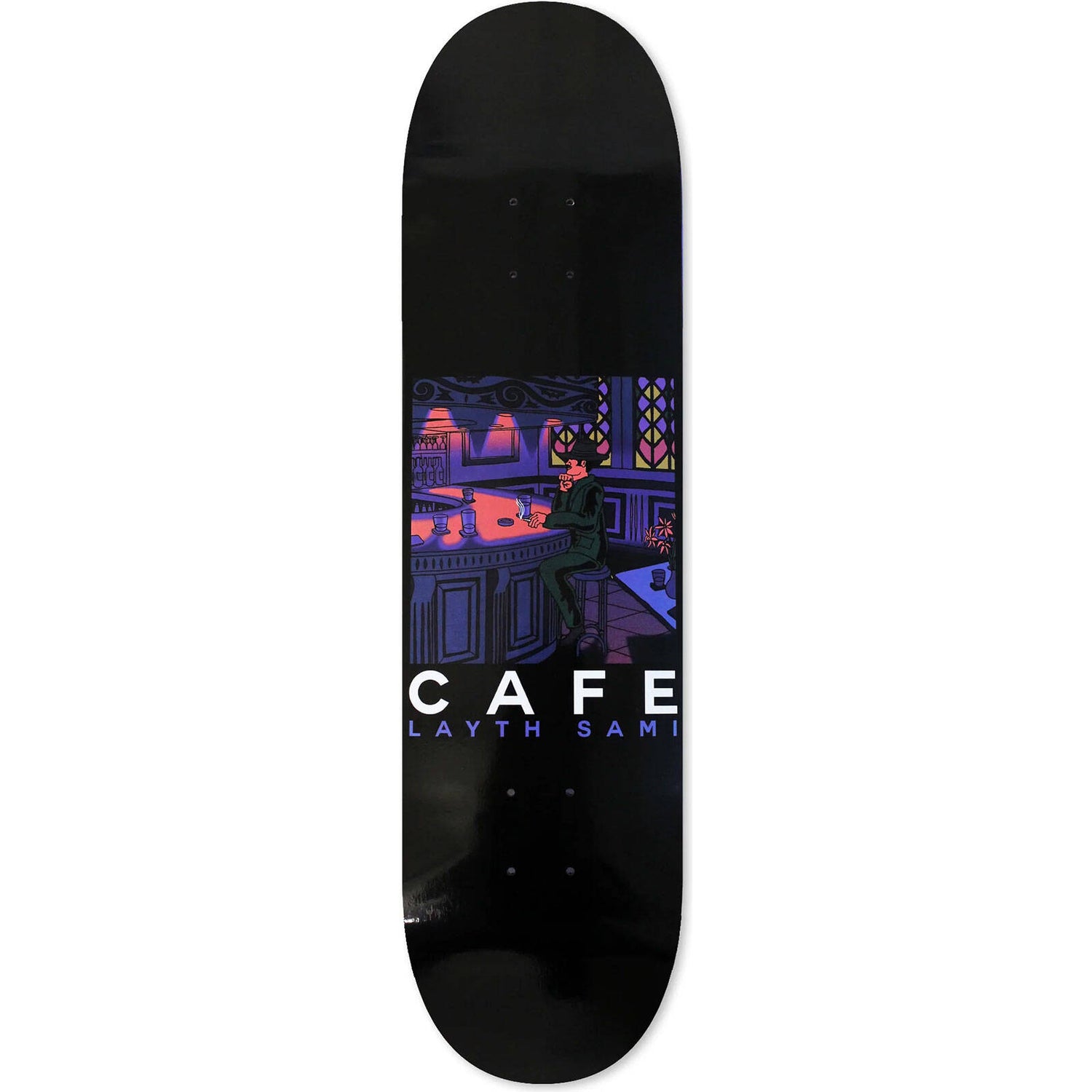 Skateboard Cafe Barfly Skateboard Deck - Black 8.5"