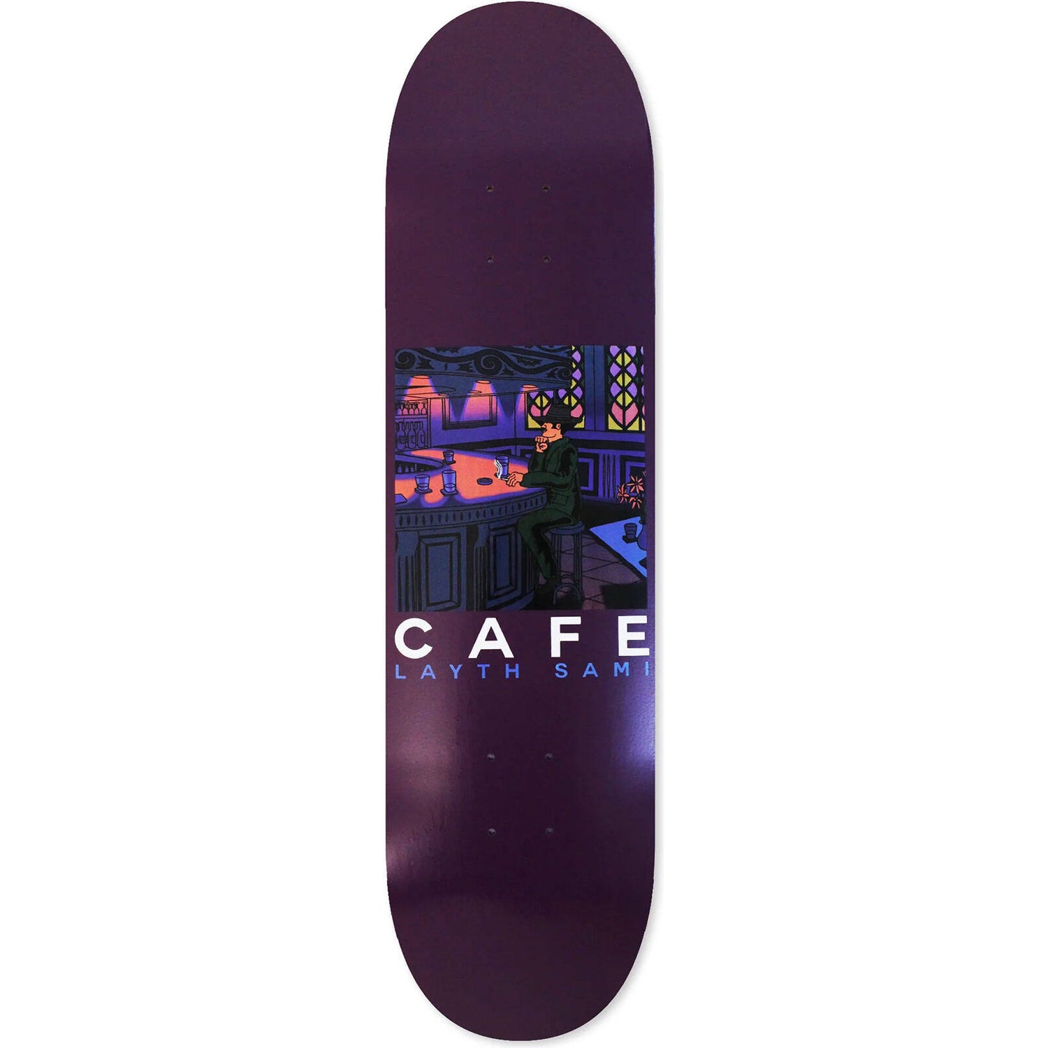 Skateboard Cafe Barfly Skateboard Deck - Purple 8"