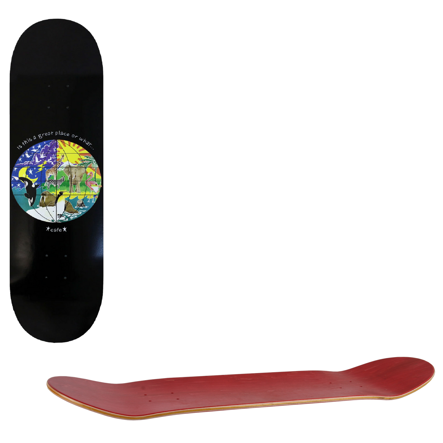 Skateboard Cafe Great Place Skateboard Deck - Black 8.5"