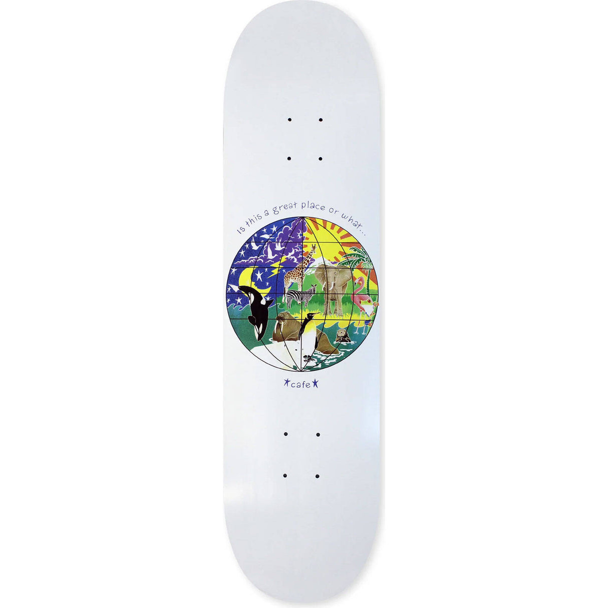 Skateboard Cafe Great Place Skateboard Deck - White 8"