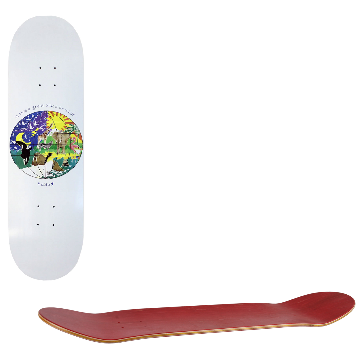 Skateboard Cafe Great Place Skateboard Deck - White 8"