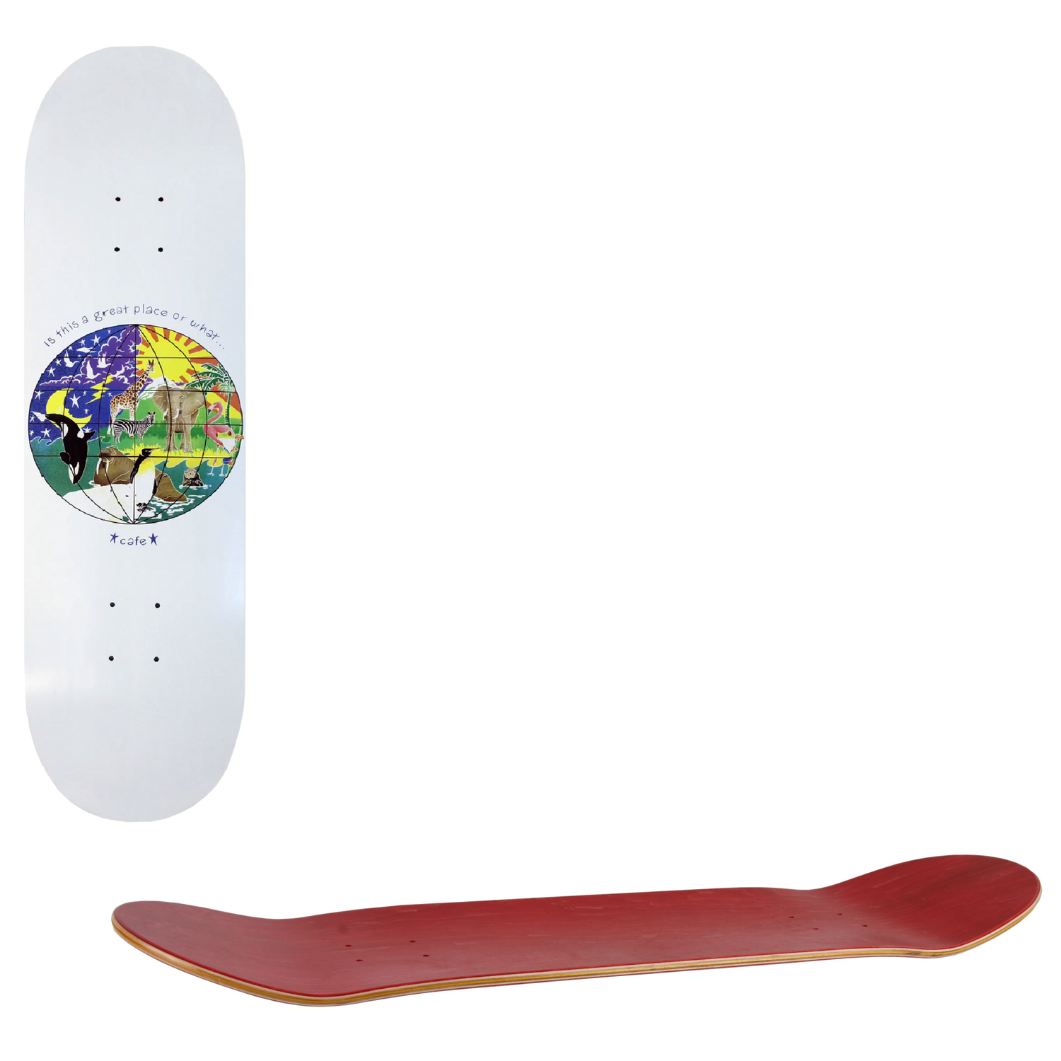 Skateboard Cafe Great Place Skateboard Deck - White 8"