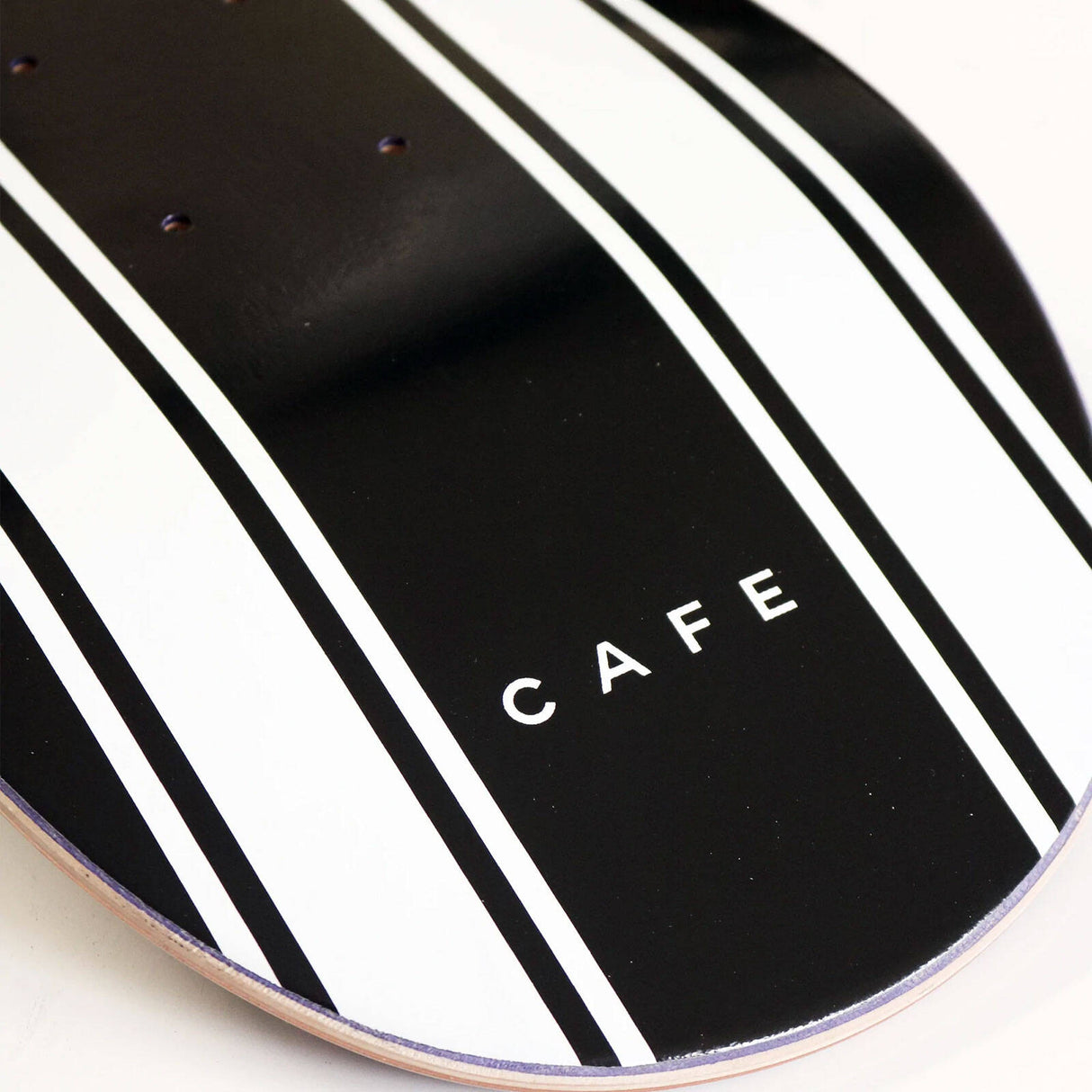 Skateboard Cafe Stripe Deck Skateboard Deck - Black/White 8.25"