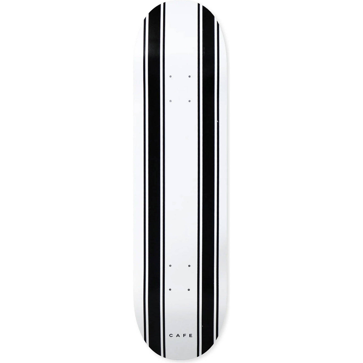 Skateboard Cafe Stripe Deck Skateboard Deck - White/Black 8"