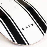 Skateboard Cafe Stripe Deck Skateboard Deck - White/Black 8"