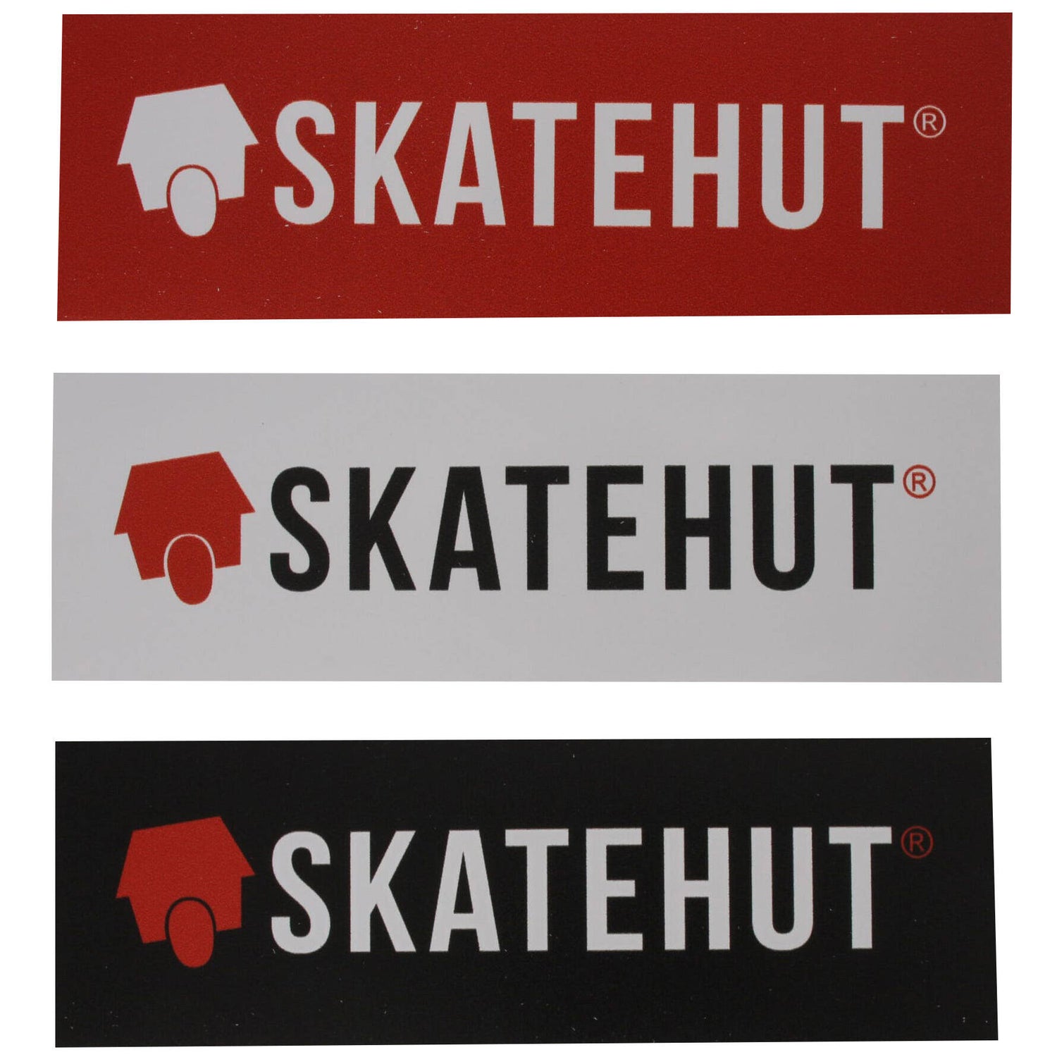 SkateHut Long Logo Sticker - Multi (3 Pack)