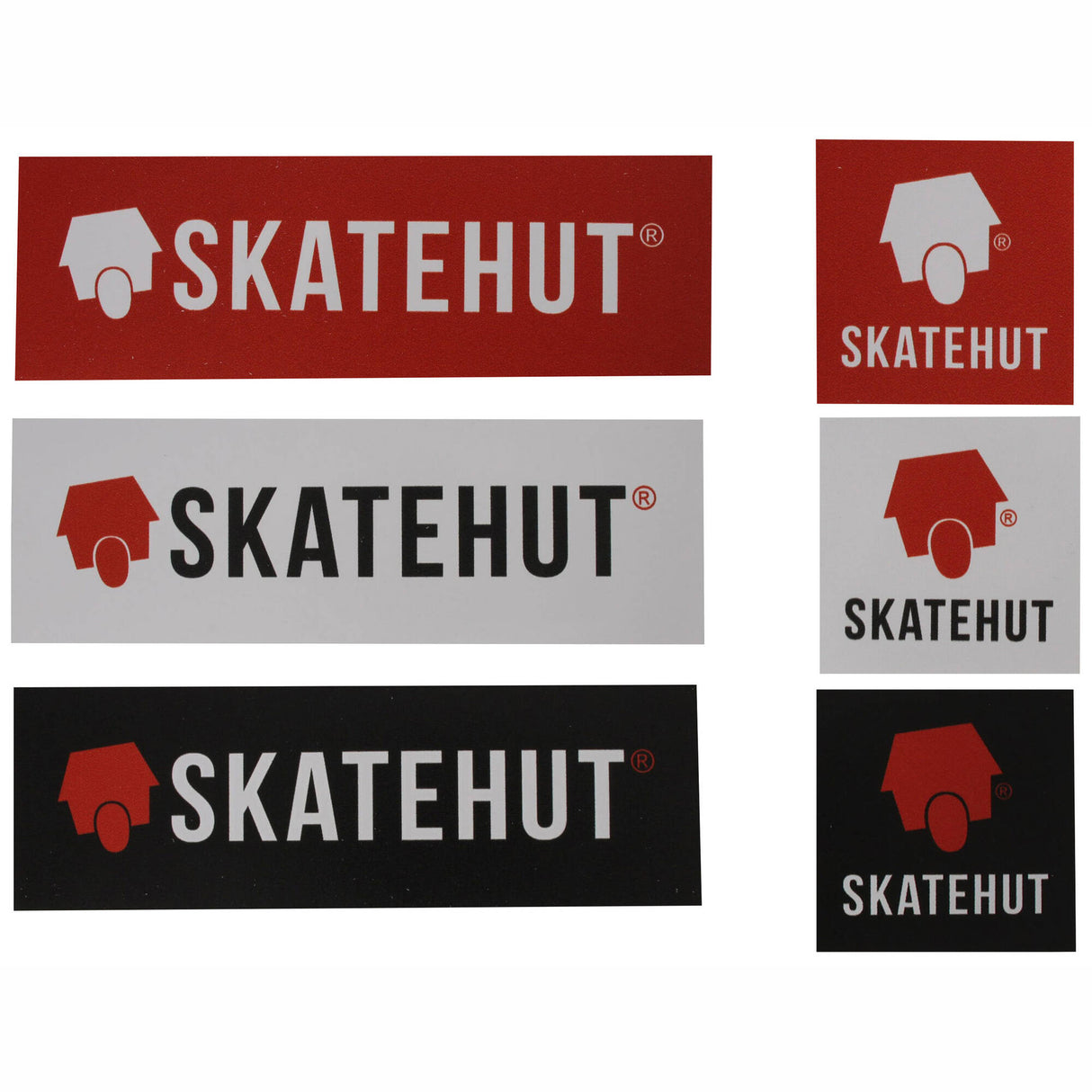 SkateHut Mixed Logo Sticker - Multi (6 Pack)