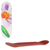 Skateboard Cafe Floral Skateboard Deck - White 7.75''