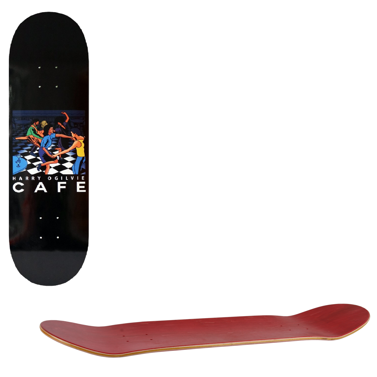 Skateboard Cafe Old Duke Skateboard Deck - Black 8.5''