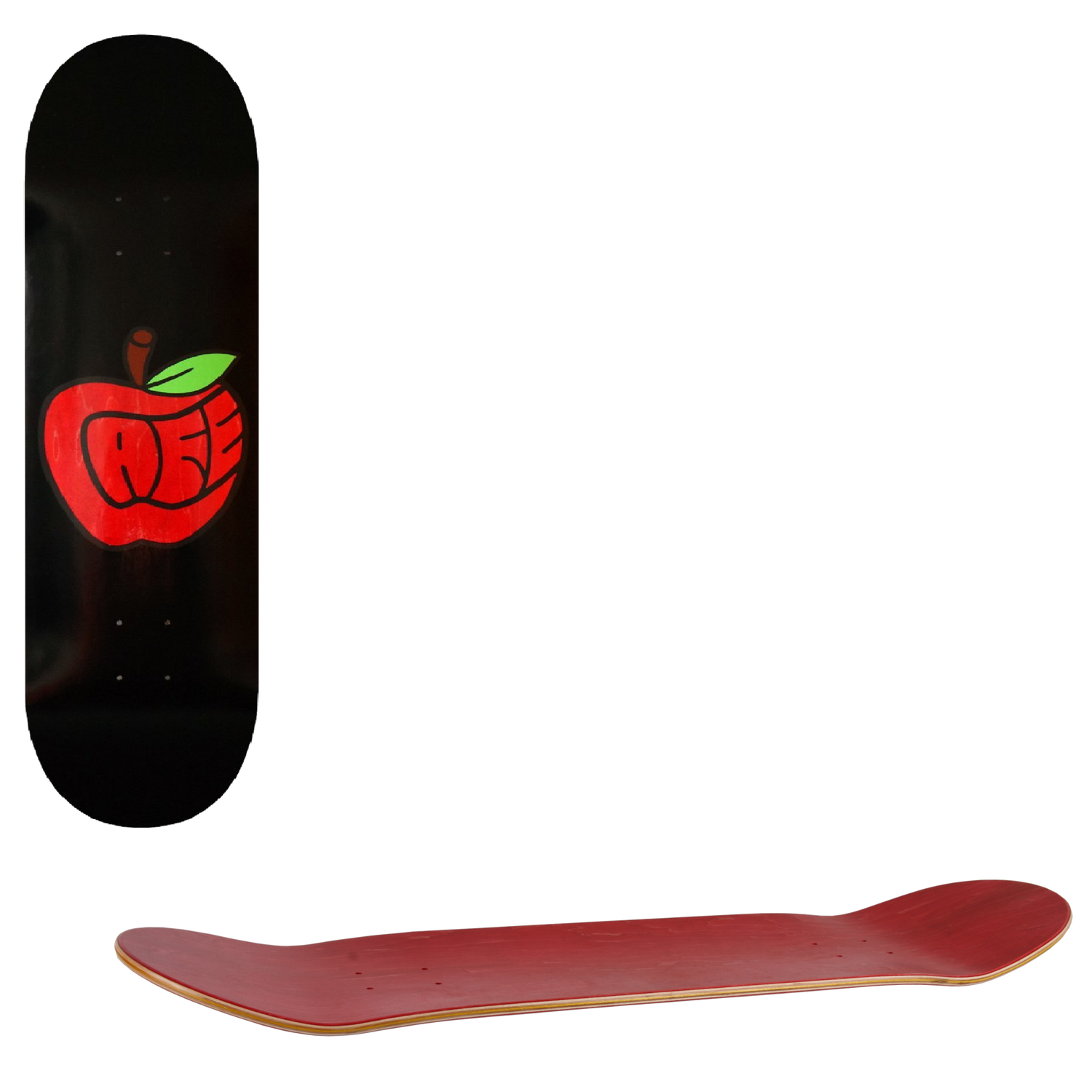 Skateboard Cafe Pink Lady Skateboard Deck Black/Red Stain 8.375''