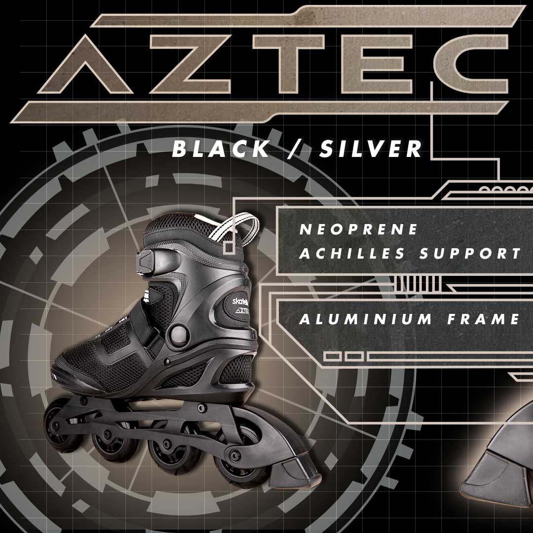 Skatelife Aztec Inline Skates - Black/Silver