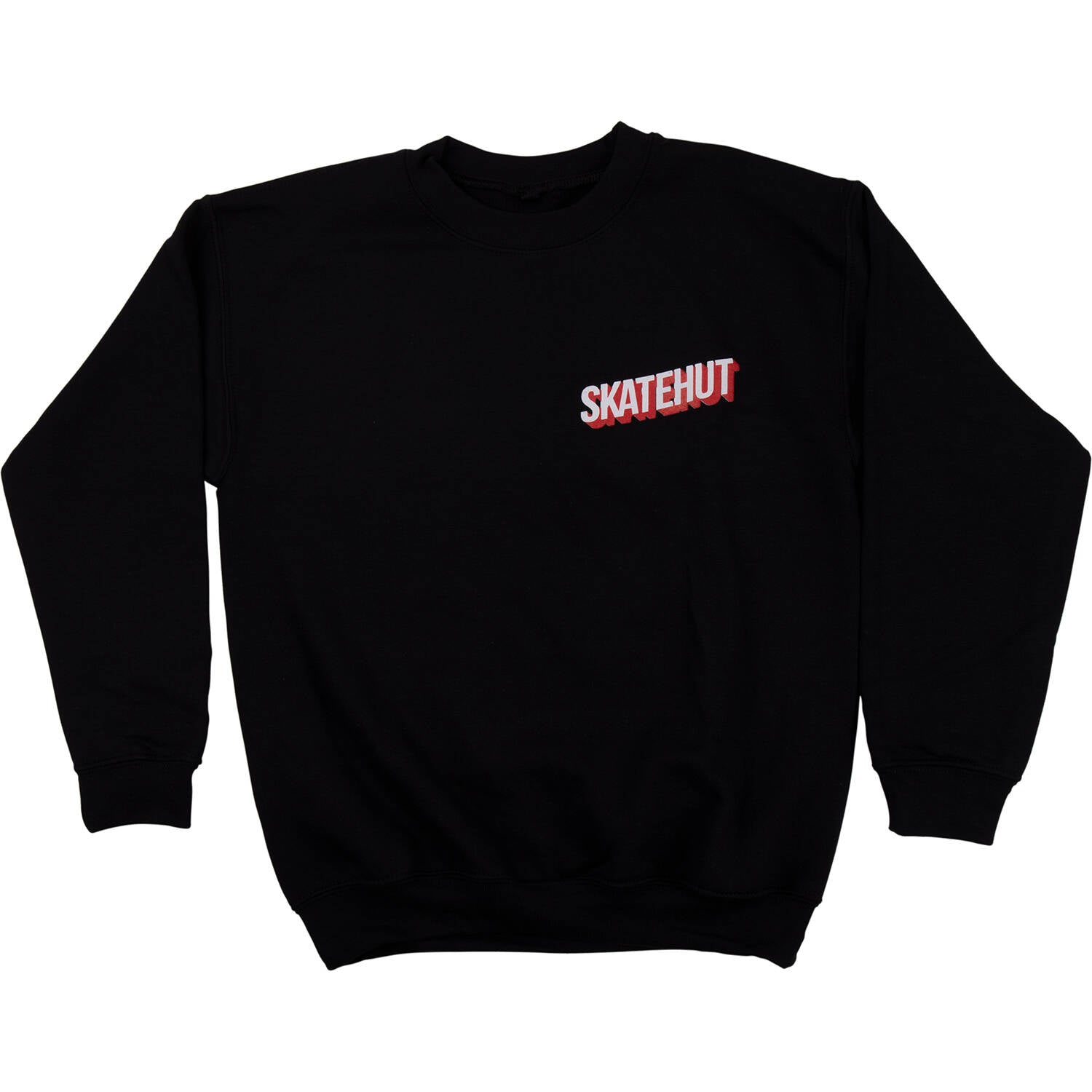 SkateHut 3D Stacked Kids Sweatshirt - Black