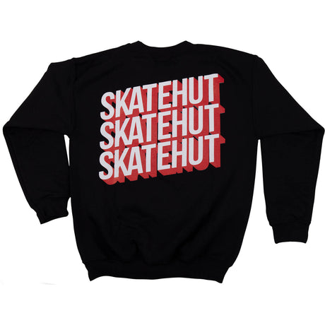 SkateHut 3D Stacked Kids Sweatshirt - Black