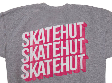 SkateHut 3D Stacked Kids Sweatshirt - Grey