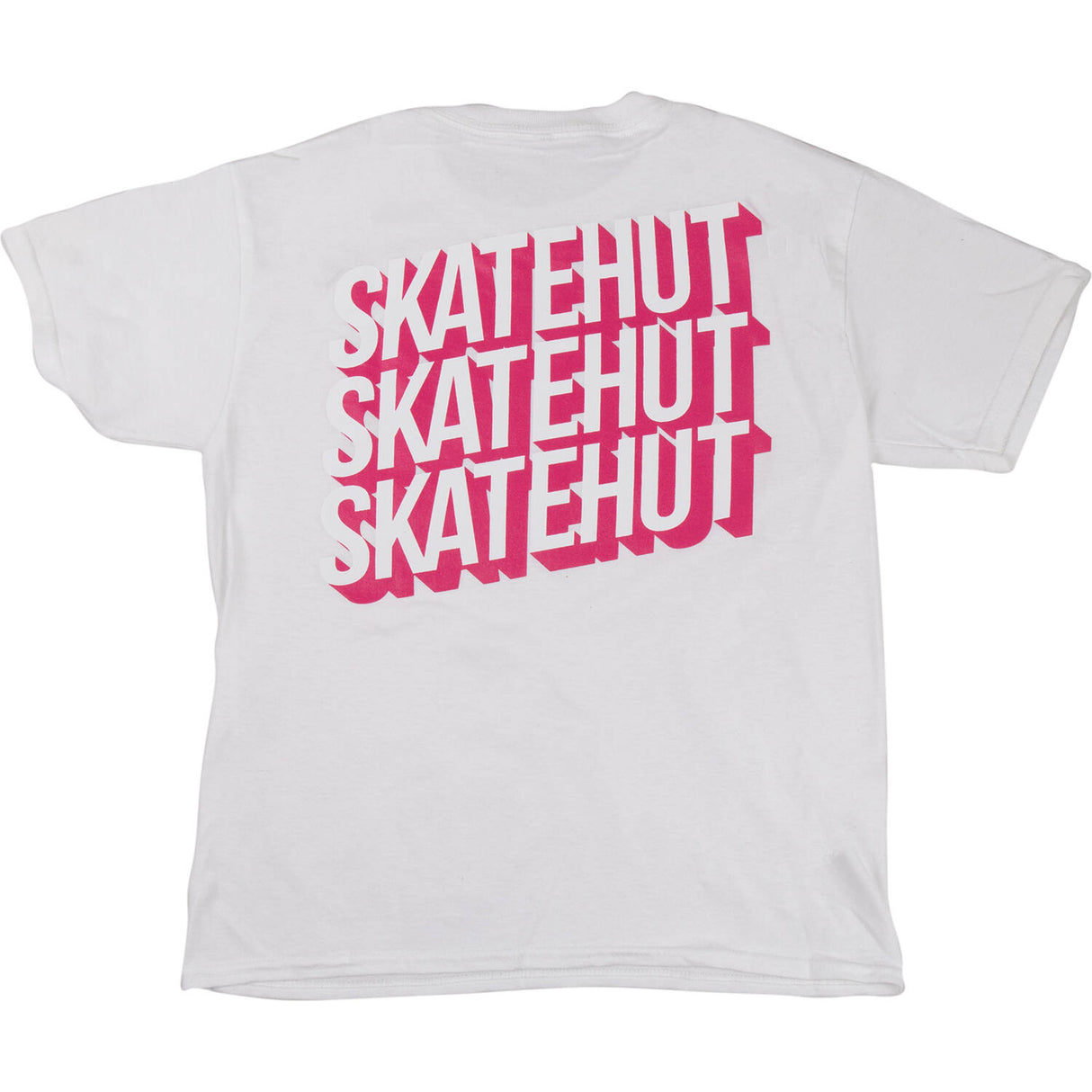 SkateHut 3D Stacked Kids T Shirt - White
