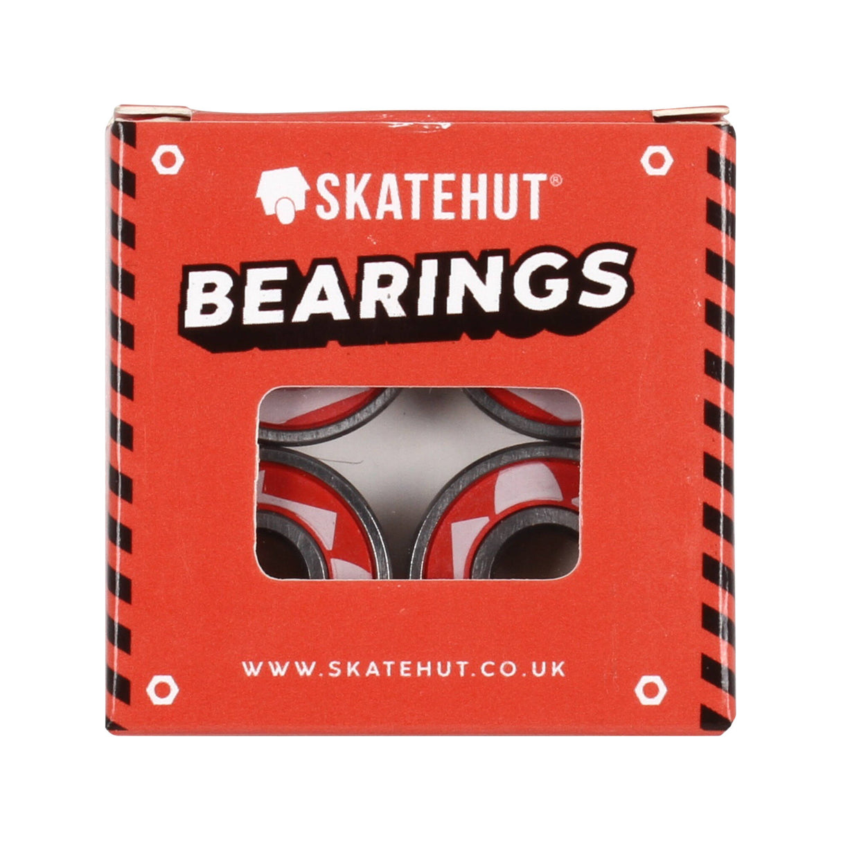 SkateHut Abec 3 Carbon Rated Bearings (Pack of 4)