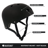SkateHut Helmet - Matte Black