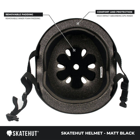 SkateHut Helmet - Matte Black