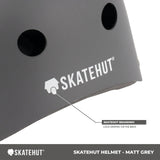 SkateHut Helmet - Matte Grey