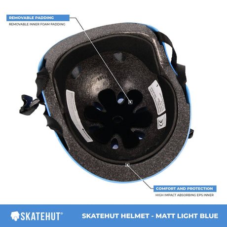 SkateHut Helmet - Matt Light Blue
