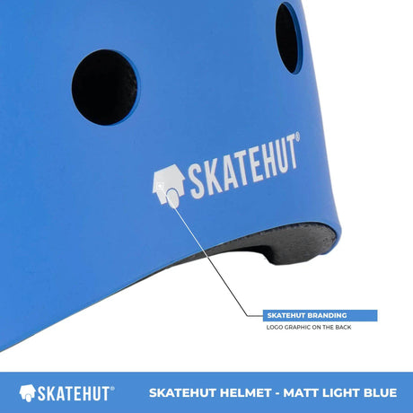 SkateHut Helmet - Matt Light Blue