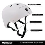 SkateHut Helmet - White
