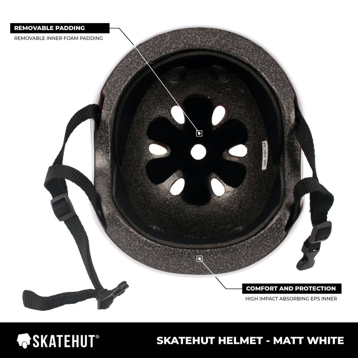 SkateHut Helmet - White
