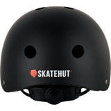 SkateHut Pro Helmet - Matte Black/Red