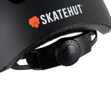 SkateHut Pro Helmet - Matte Black/Red