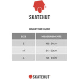 SkateHut Pro Helmet - Matte Black/Red