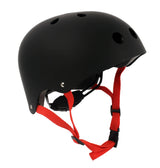 SkateHut Pro Helmet - Matt Black/Red