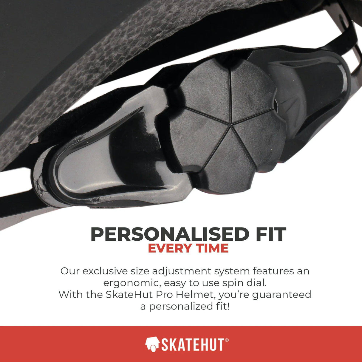 SkateHut Pro Helmet - Matt Black/Red