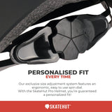 SkateHut Pro Helmet - Matt Black/Red