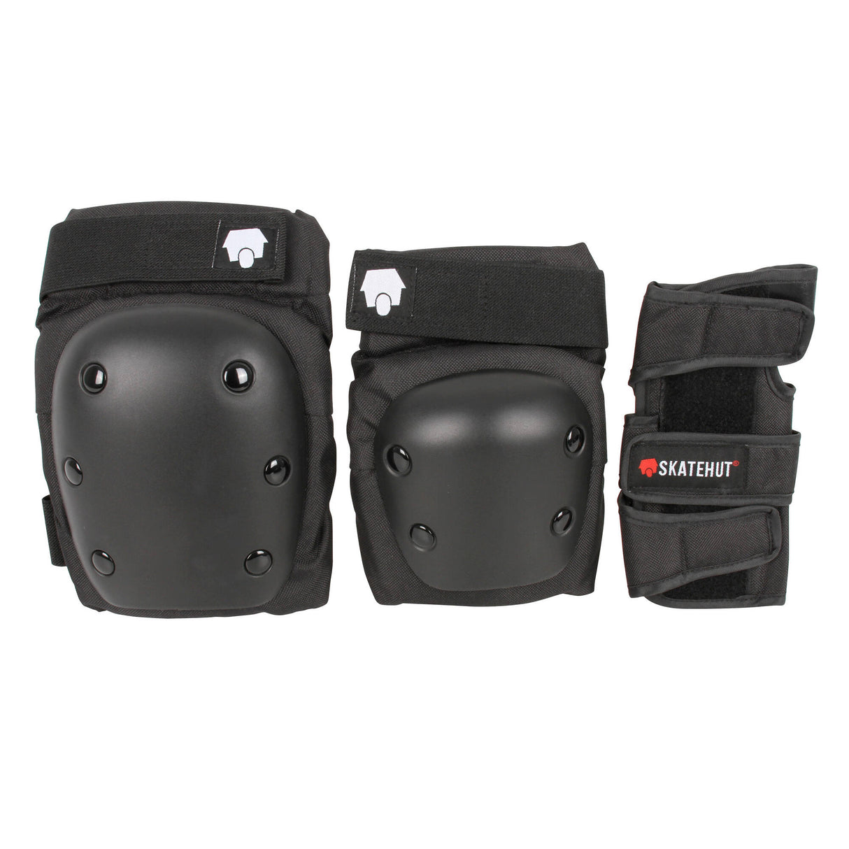 SkateHut Pro Pad Set - Black XS
