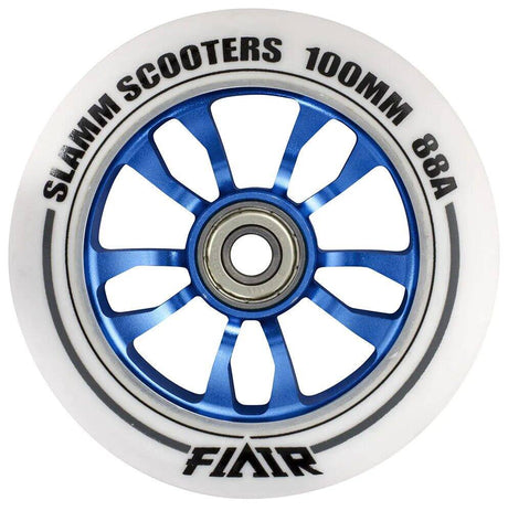 Slamm 100mm Flair Scooter Wheel - White/Blue