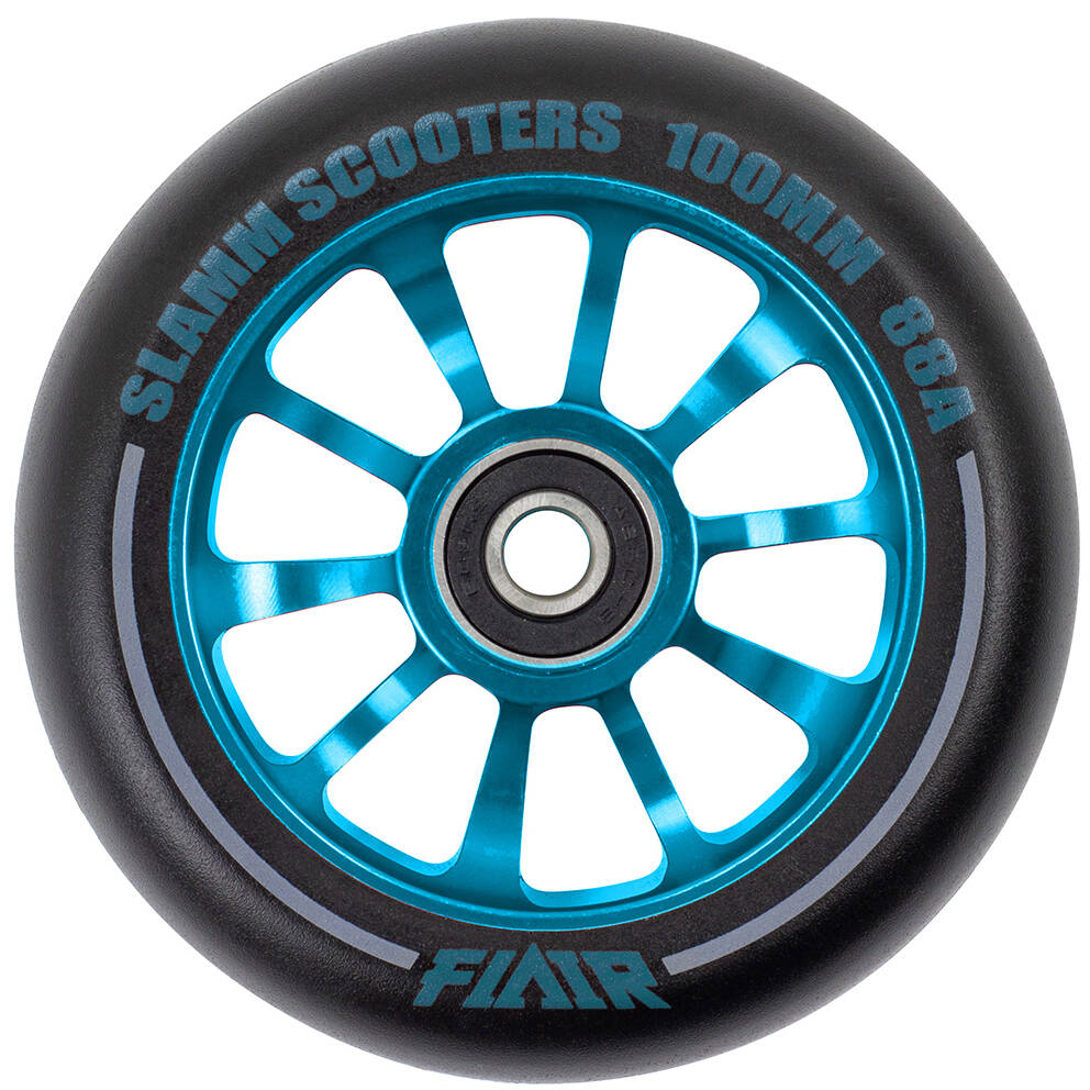 Slamm Flair 2.0 100mm Scooter Wheel - Black/Blue