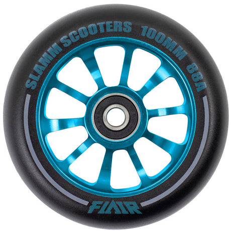 Slamm Flair 2.0 100mm Scooter Wheel - Black/Blue